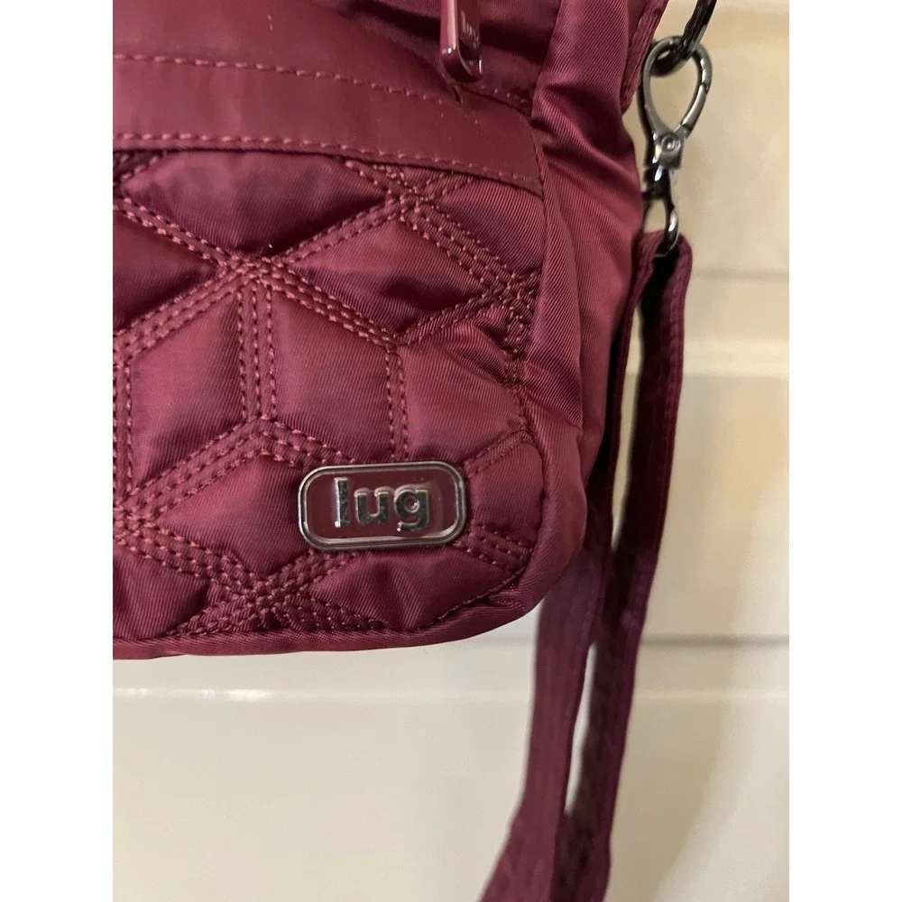 Lug Streetcar Quilted Shoulder Bag Purse in Red Diaper Bag